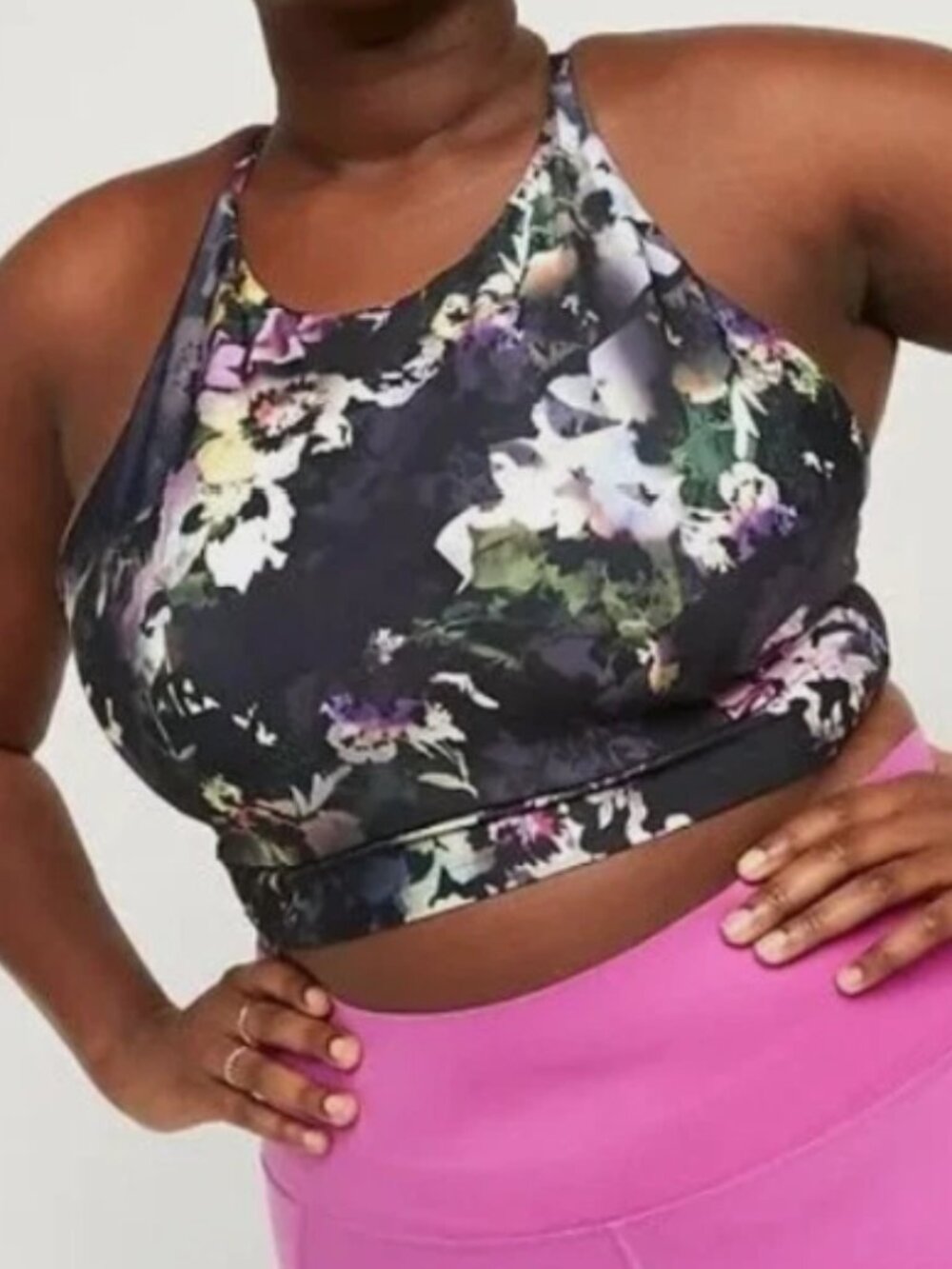 Old Navy Active PowerSoft Watercolor Floral Tank Top Size S